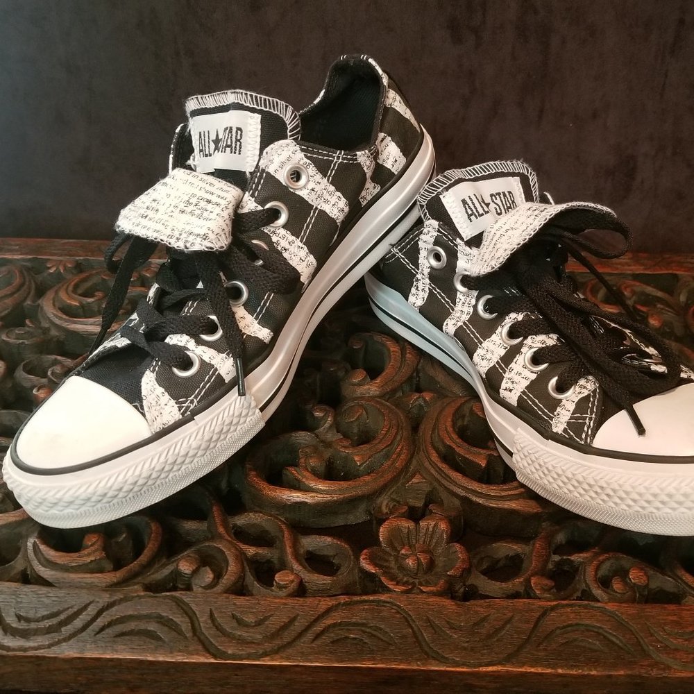 Converse All Star low tops, black Women's size 7